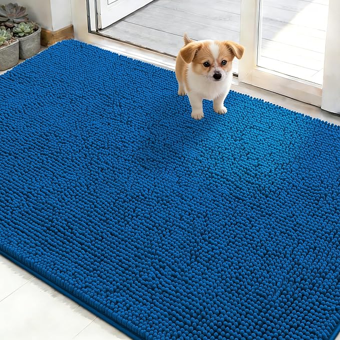 OLANLY Dog Door Mat for Muddy Paws 48x30, Absorbs Moisture and Dirt, Absorbent by OLANLY