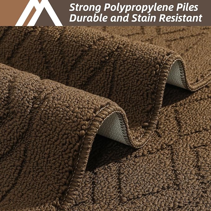 COSY HOMEER 48x20 Inch/30X20 Inch Kitchen Rug Mats Made of 100% Polypropylene 2 - Image 2