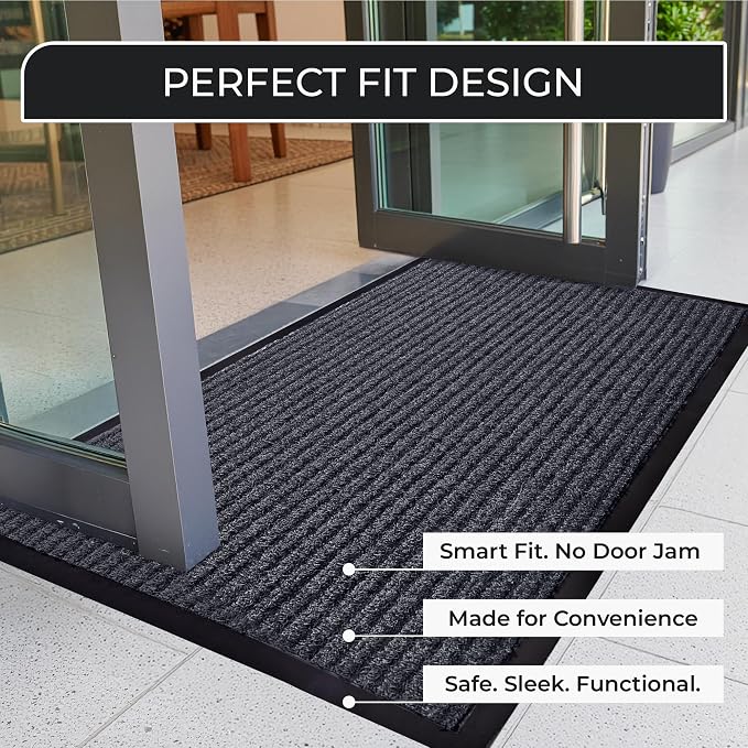 Commercial Door Mat 3'x10' Grey, Heavy Duty Industrial Floor Mat - Image 7
