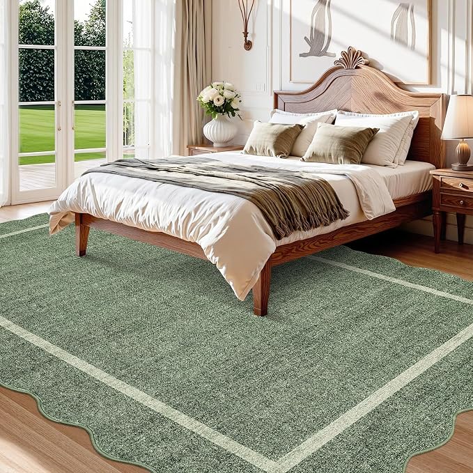 GarveeHome Scalloped Washable Area Rug 6x9 Rug - Image 3