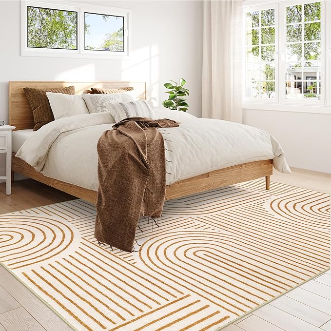Lahome Abstract Machine Washable Rugs 8x10, Ultra-Thin Soft 8x10 Rugs - Image 5