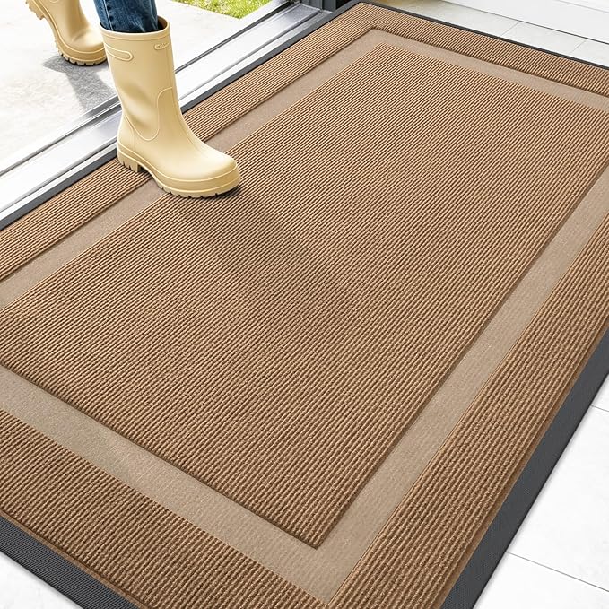OLANLY Front Door Mat Indoor Outdoor Entrance, Waterproof All-Season, by OLANLY