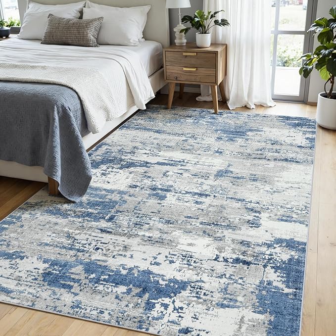 Area Rugs 6x9 Living Room: Large Soft Washable Rug Modern Abstract Anti-Skid - Image 3