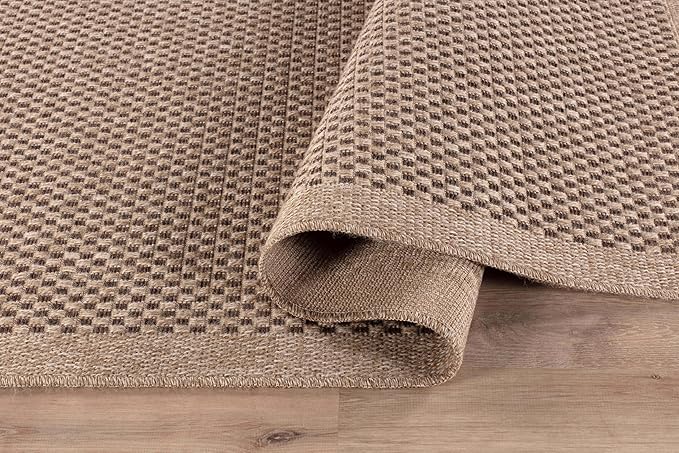 CAMILSON Easy Jute Round Rug 4ft Indoor Outdoor Natural Color Fiber Area Rugs - Image 4