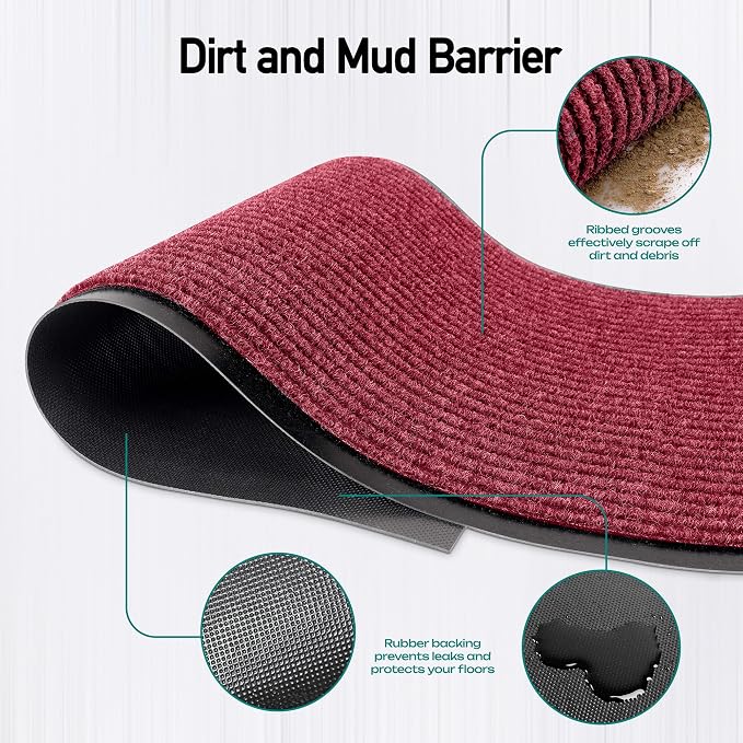 MaxMat® Extra Large Commercial Door Mat, Rubber Border Heavy Duty Door Mat - Image 3