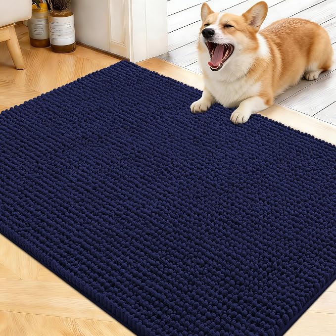 OLANLY Dog Door Mat for Muddy Paws 40x32, Ultra Absorbent Chenille Mud Doormat by OLANLY