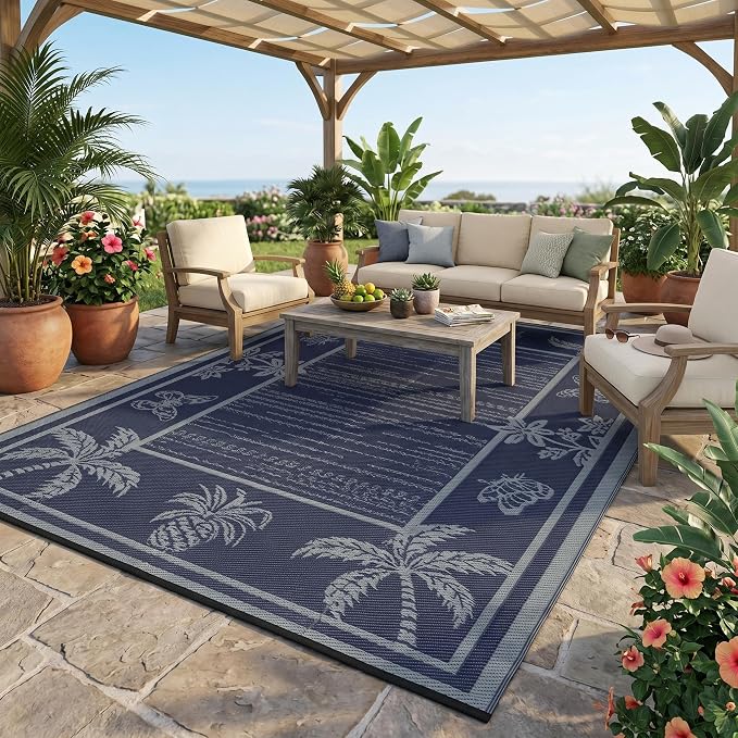 Garvee Outdoor Rug 8x10 Waterproof by Garvee