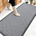 OLANLY Front Door Mat Outside Entrance 59x23, Heavy Duty Sturdy Natural Rubber by OLANLY