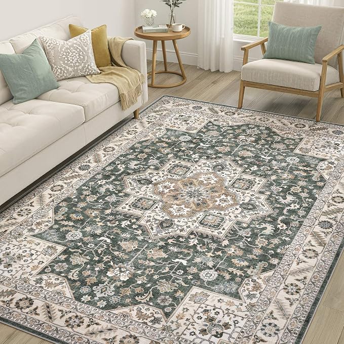 Vintage Living Room Area Rug 5x8 by COTILED