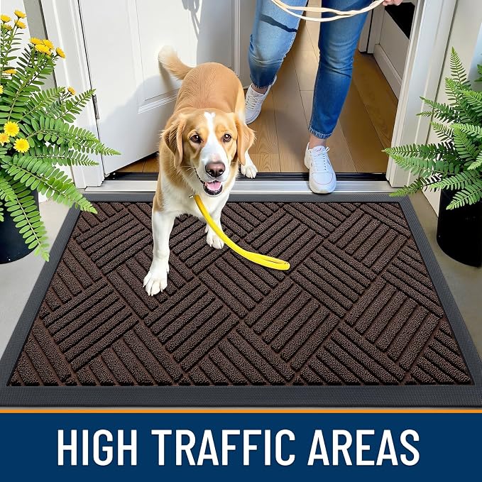 OLANLY Front Door Mat Outside Entrance 71x23, Heavy Duty Sturdy Natural Rubber - Image 5