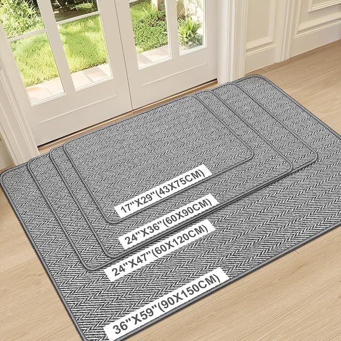 Ultra Thin Door Mat Indoor Entrance 24"x36", Low-Profile Indoor Door Mat - Image 2