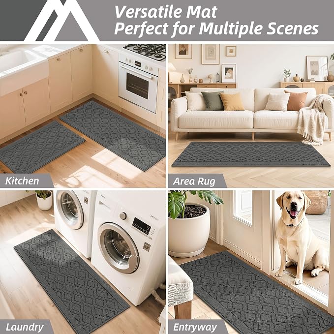 COSY HOMEER-Kitchen-Rugs-Non-Slip-Washable 24"x60" Absorbent Kitchen Runner - Image 7