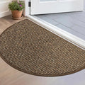 BEQHAUSE Dirt Trapper Door Mat 17" x 30" Half Circle Non-Slip Washable Doormats by BEQHAUSE