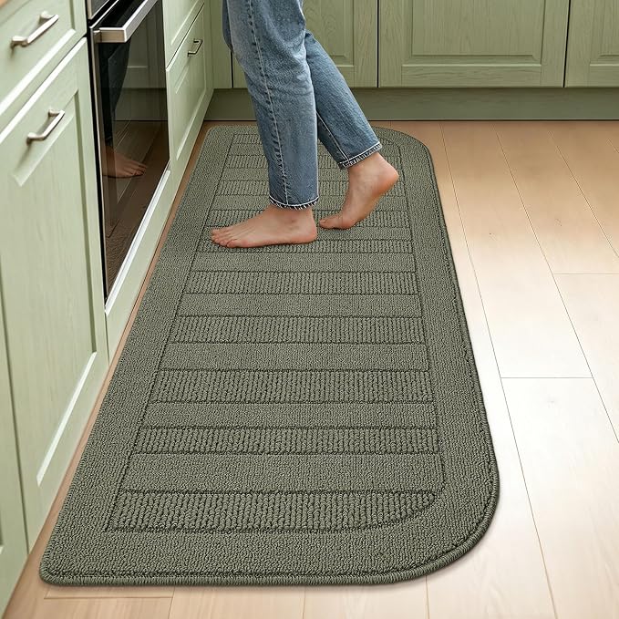 BEQHAUSE 24x60 Inch Kitchen Rugs Non-Slip Washable Kitchen Mats by BEQHAUSE
