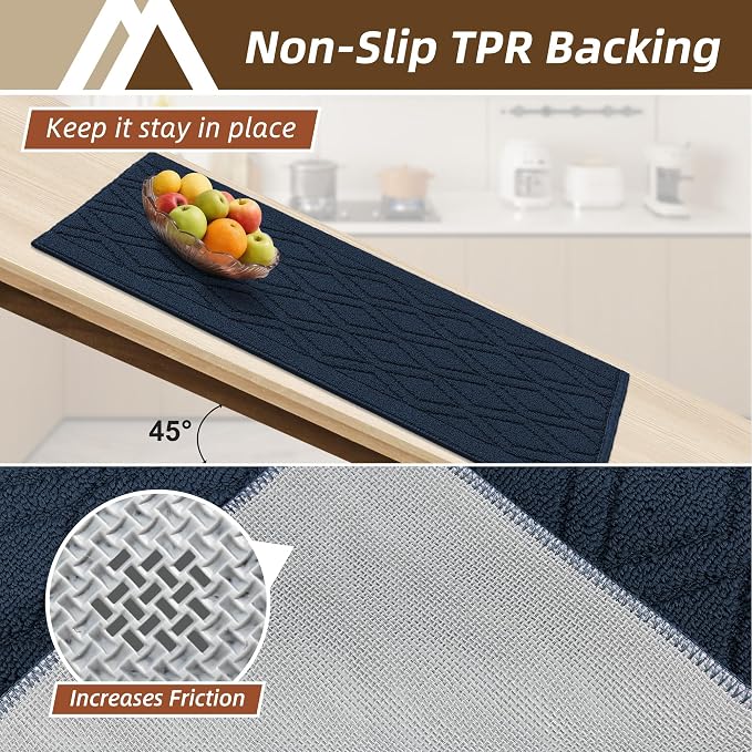 COSY HOMEER Kitchen Rugs 24"x35" Non-Slip Washable Kitchen Mats - Image 4