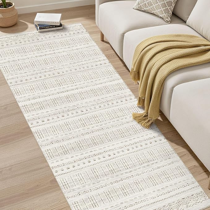 cotiled Hallway 2.6x8 Runner Rugs: Washable Boho Rugs - Image 5