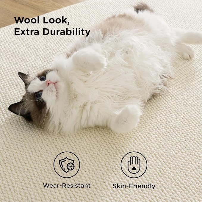 Bedsure 8x10 Faux Wool Area Rugs - Image 2