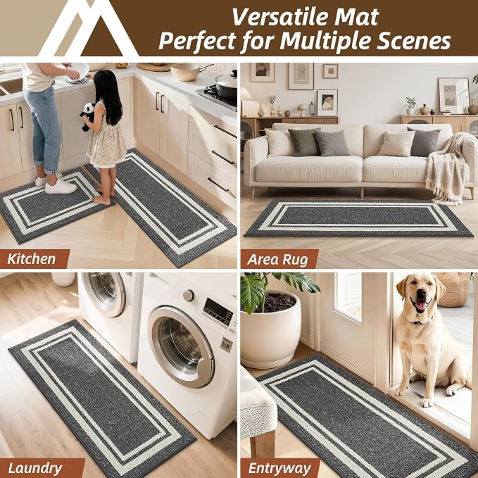 COSY HOMEER Kitchen Rugs Non-Slip 24x35/24x60 Inch Thick Polypropylene Standing - Image 7
