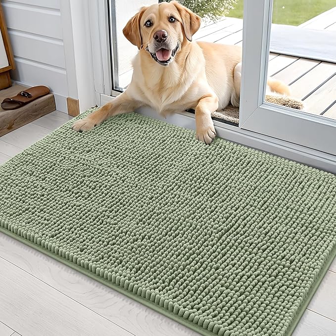OLANLY Dog Door Mat for Muddy Paws 35x24, Absorbs Moisture and Dirt, Absorbent by OLANLY