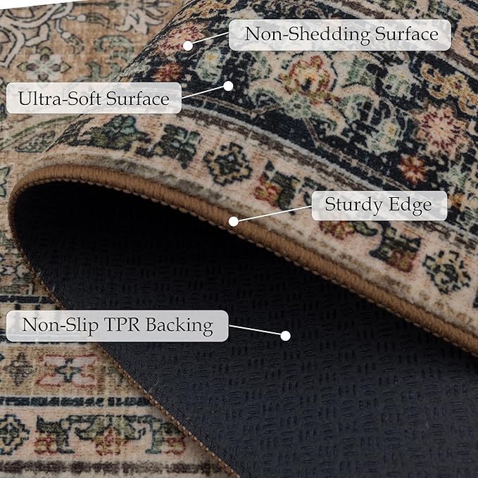 Ruaruarug Washable Area Rug 8x10 - Image 4