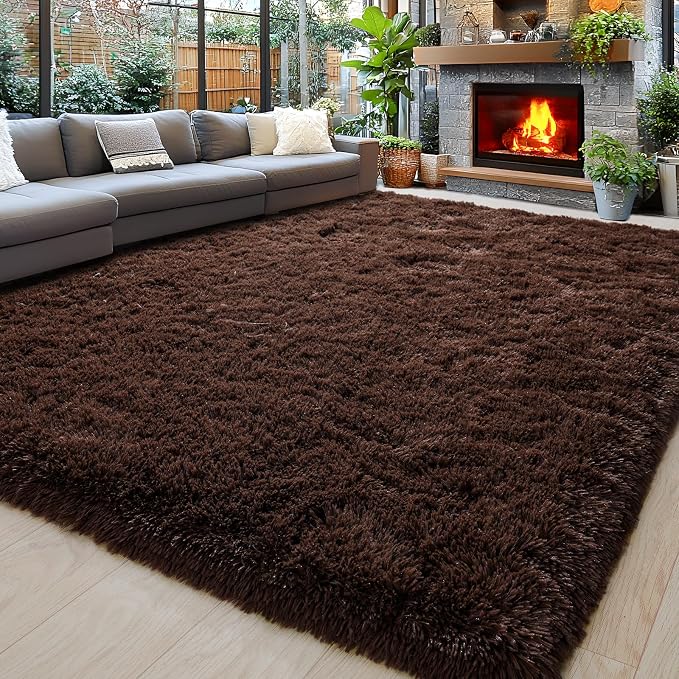 8x10 Area Rugs for Living Room, Ultra Soft Fluffy Large Shaggy Rug Carpet for by Awaytail