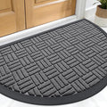 OLANLY Half Circle Door Mat Outside Entrance 29.5x17, Heavy Duty Sturdy Natural by OLANLY