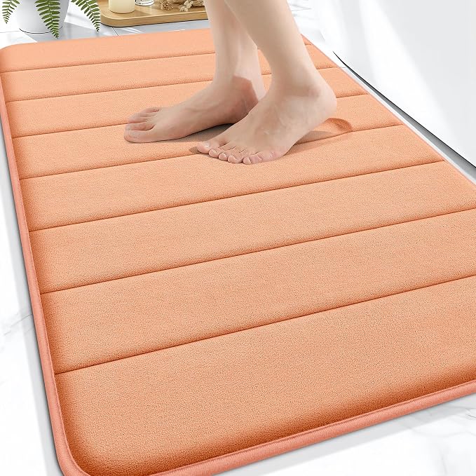 OLANLY Memory Foam Bath Mat 30x20, Super Soft Absorbent Bathroom Rugs, Quick Dry by OLANLY
