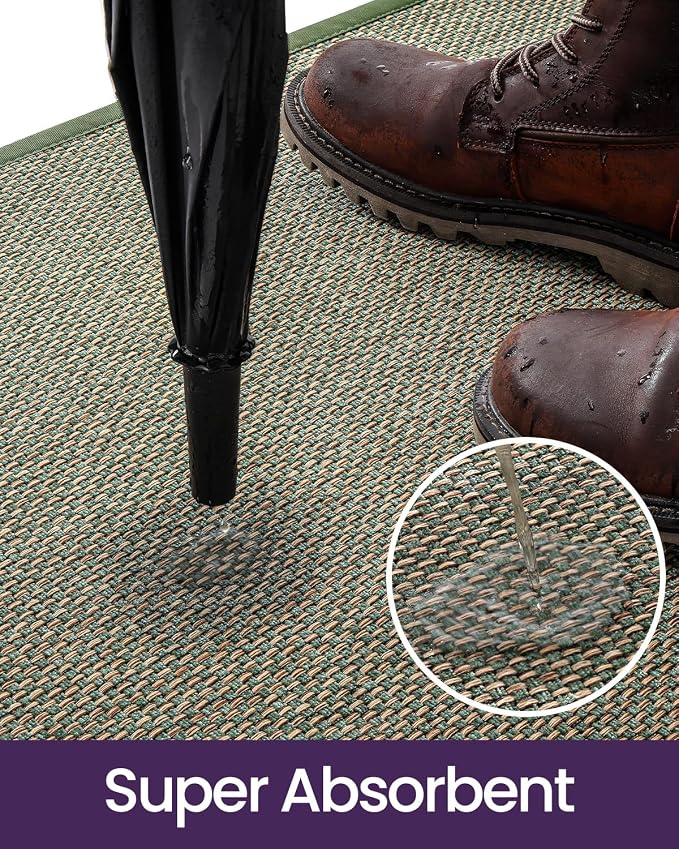 DEXI Ultra Thin Entryway Indoor Door Mat 24x36, Non Slip Rubber Backing Inside - Image 6