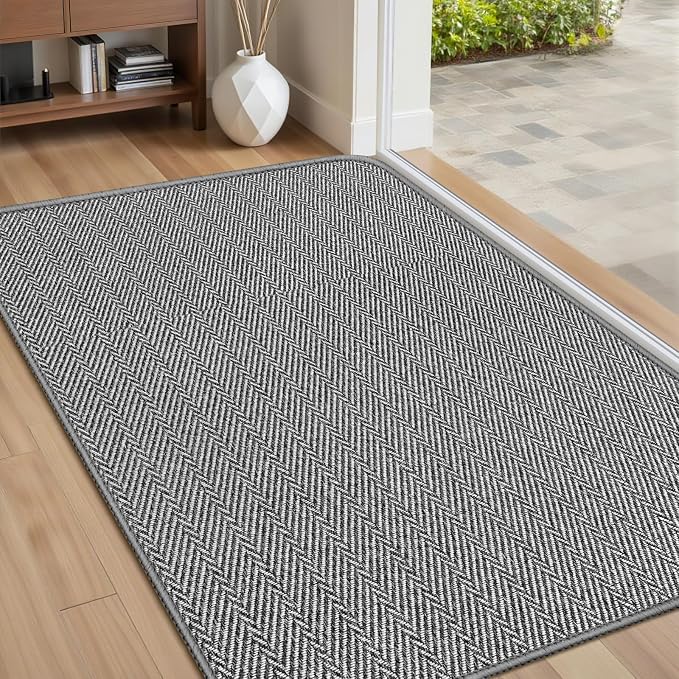 Ultra Thin Door Mat Indoor Entrance 24"x36", Low-Profile Indoor Door Mat by Unknown
