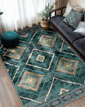 BESTSWEETIE Area Rug 6x9 Rug Machine Washable Non-Slip Low Pile Print Pattern by BESTSWEETIE