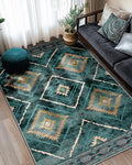BESTSWEETIE Area Rug 5x7 Rug Machine Washable Non-Slip Low Pile Print Pattern by BESTSWEETIE