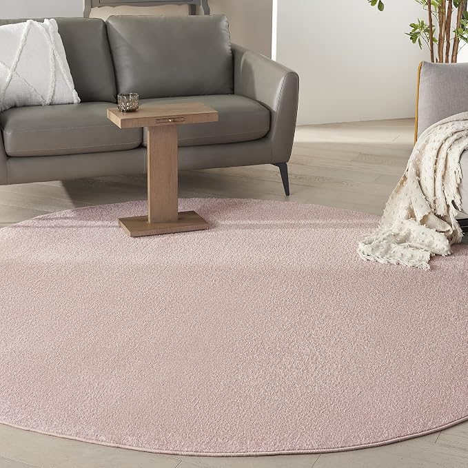 Nourison Home Nourison Essentials Pink 8' x Round Area Rug by NourisonHome