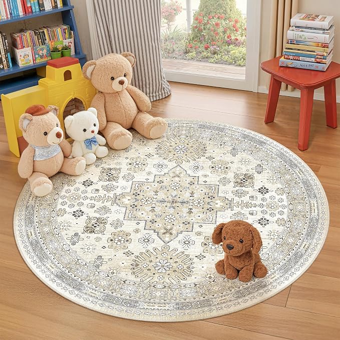 zesthome Washable Round Area Rugs by Zesthome