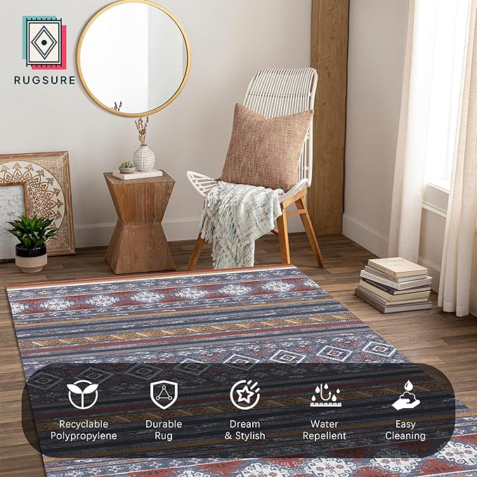 RUGSURE Washable Area Rugs 6' x 9' - Image 4