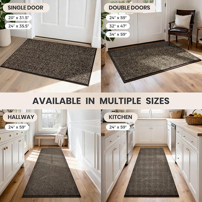 PURRUGS Dirt Trapping Door Mat 32" x 47", Non-Slip Machine Washable Entry Rug - Image 9