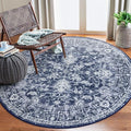 KILOCOCO Area Rug 6ft Round Living Room Rug Washable Printed Vintage Floral by Kilococo