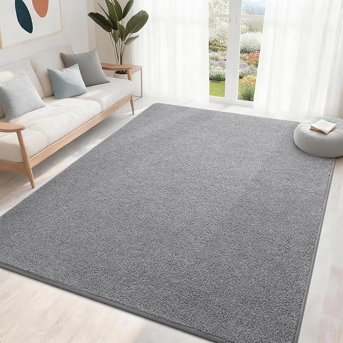 5x7 Feet Grey Area Rugs for Bedroom, Indoor Washable Memory Foam Rug for Living - Image 3