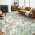 LOONGRUG 5x7 Area Rugs Living Room: Washable Large Abstract Soft Green Rug by LOONGRUG