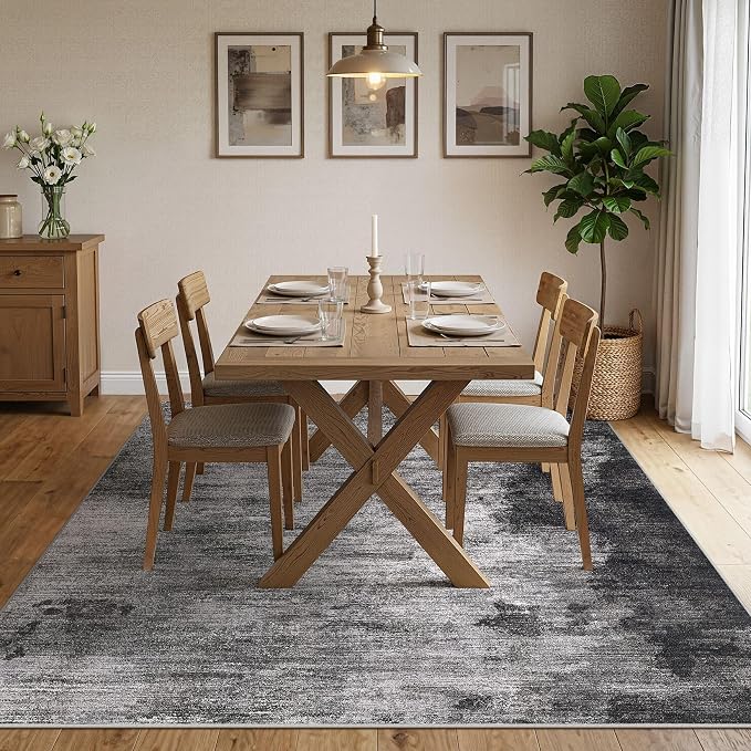 DMOYEST 9x12 Area Rug for Living Room, Washable & Non Slip Large Indoor Carpet - Image 2