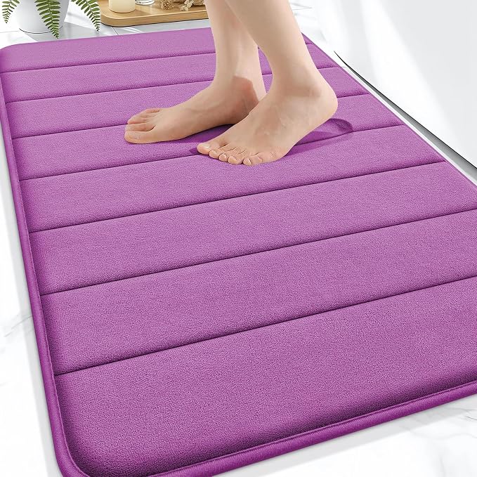OLANLY Memory Foam Bath Mat 34x21, Super Soft Absorbent Bathroom Rugs, Quick Dry by OLANLY