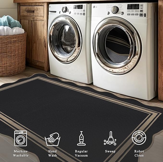 8x10 Scalloped Rug Easy Jute Washable Rug - Image 7