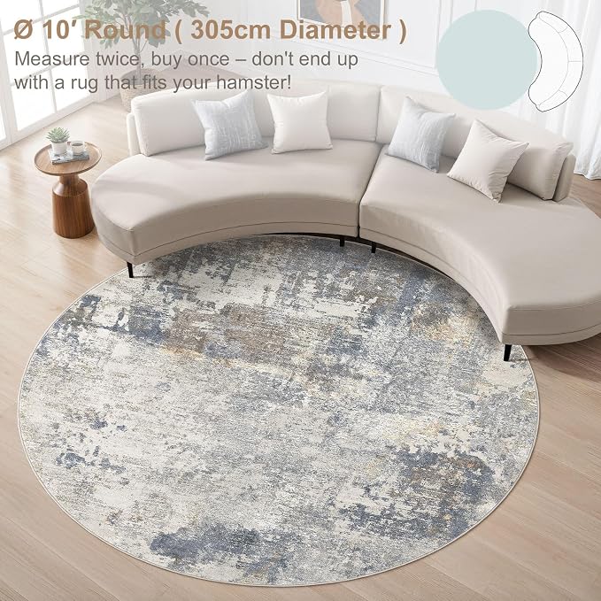 UERMEI 10ft Round Area Rug Living Room Rugs - Image 4
