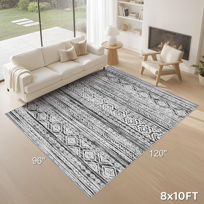 cotiled 8x10 Area Rugs Living Room Rug: Washable Boho Rugs - Image 9