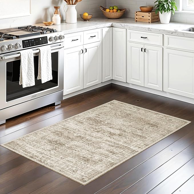 Soalmost 2x3 Washable Rugs for Kitchen, Powder Room Small Area Rug Non-Slip - Image 3
