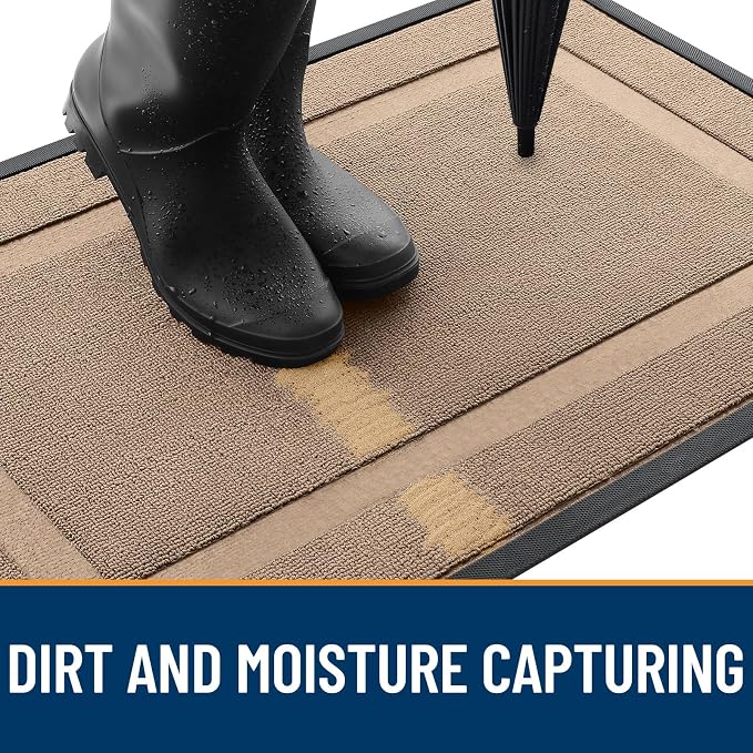 OLANLY Front Door Mat Indoor Outdoor Entrance, Waterproof All-Season, - Image 4