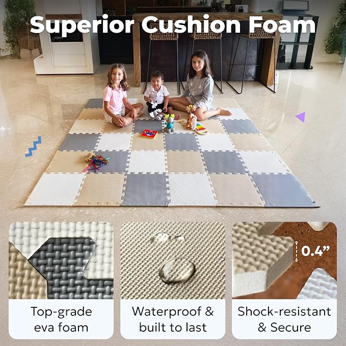 MioTetto Baby Play Mat, Soft Foam Floor Tiles - Image 5