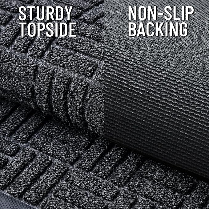 OLANLY Front Door Mat Outside Entrance 71x47, Heavy Duty Sturdy Natural Rubber - Image 3