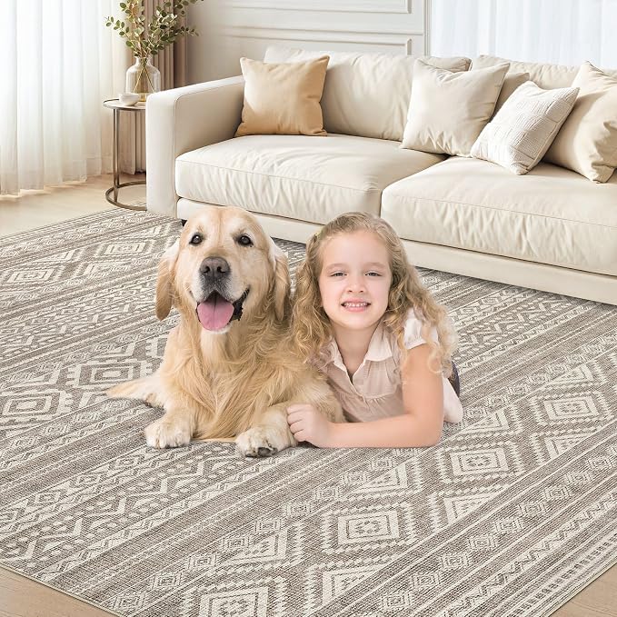cotiled 10x12 Area Rugs Living Room Rug: Washable Boho Rugs - Image 8