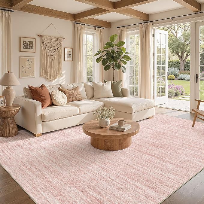 Nakagishi 6X8 Area Rugs Living Room: Washable Large Vintage Rug Neutral - Image 2