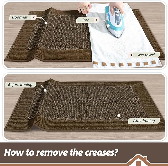 BEQHAUSE Indoor Door Mat 32" x 48", Dirt Trapper Door Mats Non-Slip Entryway - Image 9